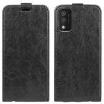 For TCL 30T R64 Texture Single Vertical Flip Leather Phone Case(Black)