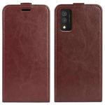 For TCL 30T R64 Texture Single Vertical Flip Leather Phone Case(Brown)