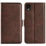 For TCL 30 Z Dual-side Magnetic Buckle Leather Phone Case(Brown)