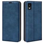 For TCL 30Z Retro-skin Magnetic Suction Leather Phone Case(Dark Blue)
