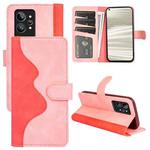 For OPPO Realme GT2 Pro Stitching Horizontal Flip Leather Phone Case (Pink)