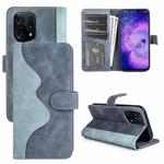 For OPPO Find X5 Stitching Horizontal Flip Leather Phone Case(Blue)