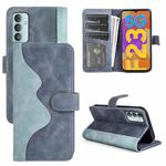 For Samsung Galaxy M23 5G / F23 5G Stitching Horizontal Flip Leather Phone Case(Blue)