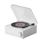 Duosi X11 Vinyl Atomic Retro Bluetooth Speaker Desktop Creative Alarm Clock(White)