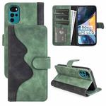 For Motorola Moto G22 4G Stitching Horizontal Flip Leather Phone Case(Green)
