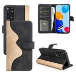 For Xiaomi Redmi Note 11 4G Global / Note 11S Stitching Horizontal Flip Leather Phone Case(Black)