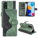 For Xiaomi Redmi Note 11 4G Global / Note 11S Stitching Horizontal Flip Leather Phone Case(Green)