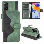 For Xiaomi Redmi Note 11 Pro 5G Global / 4G Stitching Horizontal Flip Leather Phone Case(Green)