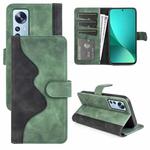 For Xiaomi 12 Stitching Horizontal Flip Leather Phone Case(Green)