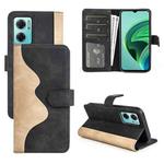 For Xiaomi Redmi Note 11E / Redmi 10 5G Stitching Horizontal Flip Leather Phone Case(Black)