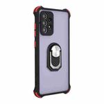For Samsung Galaxy A72 ENKAY Shockproof TPU + PC Phone Case with Holder(Black)