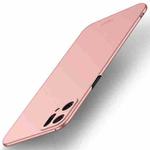 For OPPO Find X5 MOFI Frosted PC Ultra-thin Hard Case(Rose Gold)