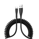 USB to Micro USB 1.5m Spring Telescopic Mobile Phone Fast Charging Data Cable