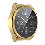 For Huawei Watch GT 3 Pro 43mm ENKAY Full Coverage Electroplated Soft TPU Case with Screen Protection(Golden)