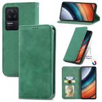 For Xiaomi Redmi K40S Retro Skin Feel Magnetic Leather Phone Case(Green)