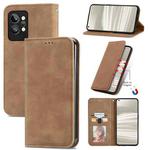 For OPPO Realme GT2 Pro Retro Skin Feel Magnetic Leather Phone Case(Brown)