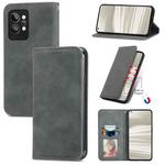 For OPPO Realme GT2 Pro Retro Skin Feel Magnetic Leather Phone Case(Gray)