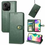 For Xiaomi Redmi 10A Retro Solid Color Buckle Leather Phone Case(Green)