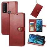 For TCL 30 XE 5G Retro Solid Color Buckle Leather Phone Case(Red)