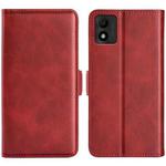 For TCL 303 Dual-side Magnetic Buckle Horizontal Flip Leather Phone Case(Red)