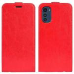 For Motorola Moto E32 4G R64 Texture Single Vertical Flip Leather Phone Case(Red)