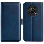 For Honor X30 / Magic 4 Lite Dual-side Magnetic Buckle Horizontal Flip Leather Phone Case(Dark Blue)