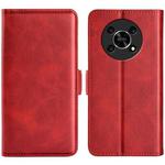 For Honor X30 / Magic 4 Lite Dual-side Magnetic Buckle Horizontal Flip Leather Phone Case(Red)