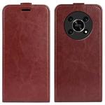 For Honor X30 / Magic 4 Lite R64 Texture  Vertical Flip Leather Phone Case(Brown)