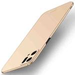 For OPPO Find X5 MOFI Frosted PC Ultra-thin Hard Case(Gold)