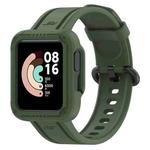 For Xiaomi Mi Watch Lite Silicone Solid Color Watch Band(Dark Green)