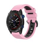 For Garmin Descent MK2i 26mm Silicone Sports Two-Color Watch Band(Pink+Black)