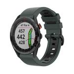 For Garmin Approach S62 22mm Silicone Sports Two-Color Watch Band(Olive Green+Black)