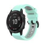 For Garmin Fenix 6 Pro 22mm Silicone Sports Two-Color Watch Band(Water Duck+Grey)