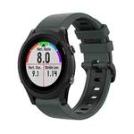 For Garmin Forerunner 935 22mm Silicone Sports Two-Color Watch Band(Olive Green+Black)
