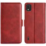 For Nokia C2 2nd Edition Dual-side Magnetic Buckle Horizontal Flip Leather Phone Case(Red)