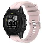 For Garmin Descent G1 22mm Silicone Sports Watch Band(Light Pink)