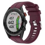 For Garmin Approach S62 22mm Silicone Sports Watch Band(Burgundy)