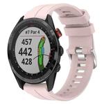 For Garmin Approach S62 22mm Silicone Sports Watch Band(Light Pink)