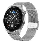 For Huawei Watch GT 3 Pro 46mm 22mm Milan Steel Mesh Double Buckle Watch Band(Silver)