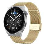 For Huawei Watch GT 3 Pro 46mm 22mm Milan Steel Mesh Double Buckle Watch Band(Gold)