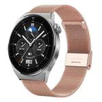 For Huawei Watch GT 3 Pro 43mm 20mm Milan Steel Mesh Double Buckle Watch Band(Rose Gold)