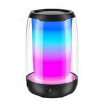 NBY8893 Pulsating Colorful Portable Stereo Bluetooth Speaker(Black)