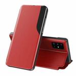 For Samsung Galaxy A23 4G Side Display Shockproof Horizontal Flip Leather Case(Red)
