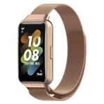 For Huawei Band 7 Milan Magnetic Watch Band(Rose Gold)