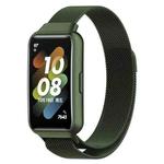 For Huawei Band 7 Milan Magnetic Watch Band(Green)