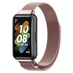 For Huawei Band 7 Milan Magnetic Watch Band(Rose Pink)