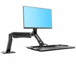 NORTH BAYOU NB40 Ergonomic Height Adjust Computer Stand Workstation 22-32 Inch Monitor Mount Bracket with Keyboard Plate Desk Stand