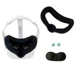 JD-391215 Suitable for Oculus Quest2 Generation VR Eye Mask Silicone Cover + Lens Cover Set(black)