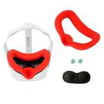 JD-391215 Suitable for Oculus Quest2 Generation VR Eye Mask Silicone Cover + Lens Cover Set(Red)