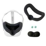 JD-391215 Suitable for Oculus Quest2 Generation VR Eye Mask Silicone Cover + Lens Cover Set(Gun gray)